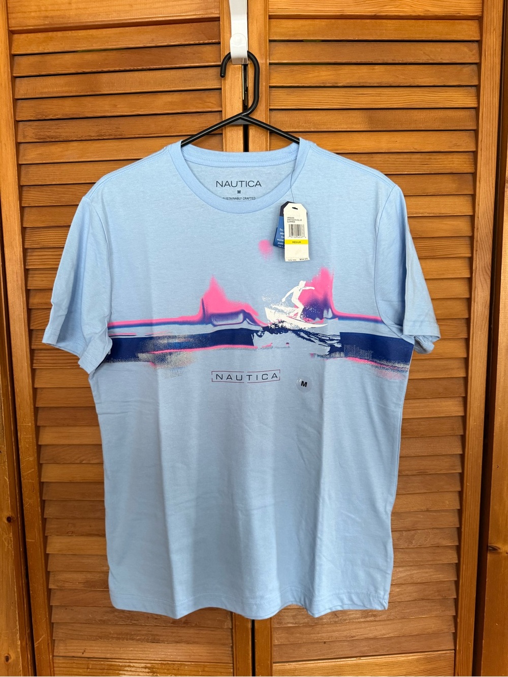 NWT Nautica Light Blue Graphic Tee